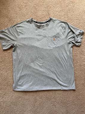Carhartt Force Relaxed Fit Short Sleeve Pocket T-Shirt Heather Gray Size 2XL